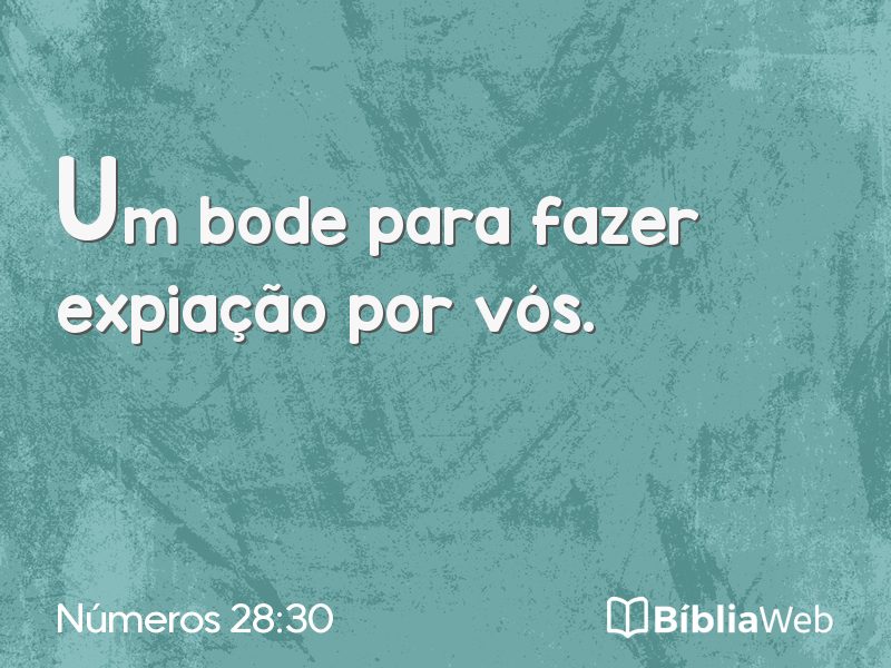 Números 28:30 em imagem para compartilhar