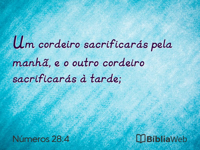 Números 28:4 em imagem para compartilhar