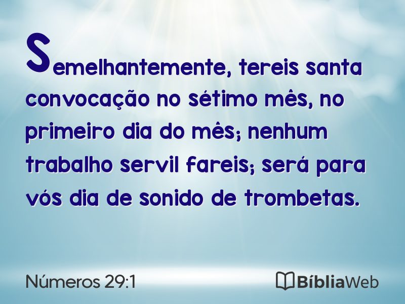 Números 29:1 em imagem para compartilhar