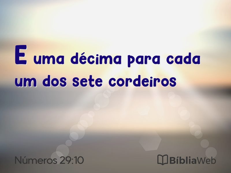 Números 29:10 em imagem para compartilhar