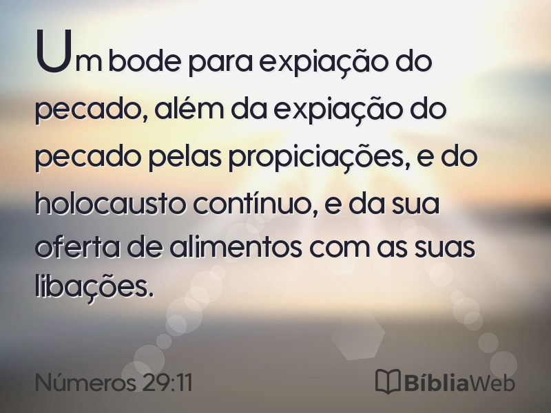 Números 29:11 em imagem para compartilhar