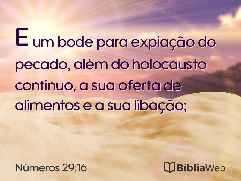 Números 29:16 em imagem para compartilhar