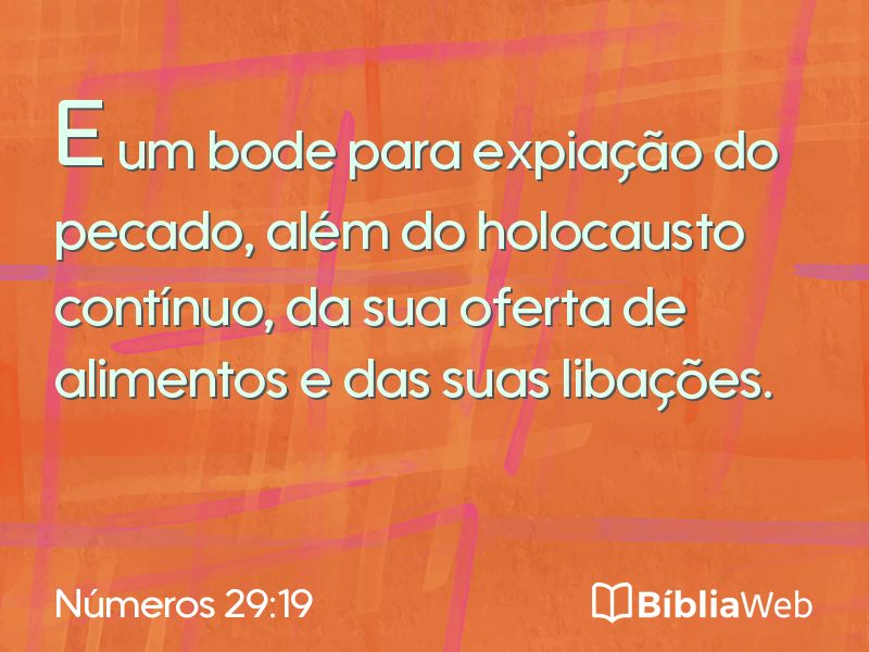 Números 29:19 em imagem para compartilhar