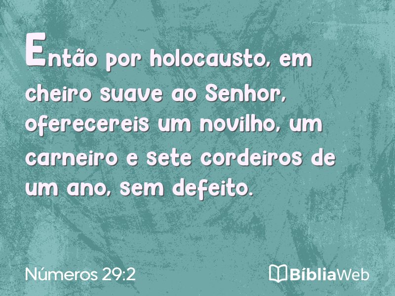 Números 29:2 em imagem para compartilhar