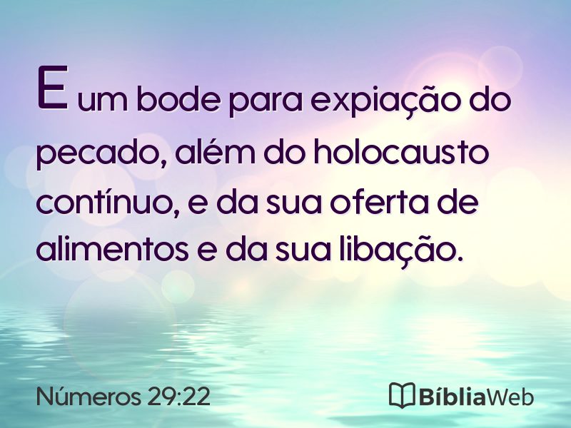 Números 29:22 em imagem para compartilhar