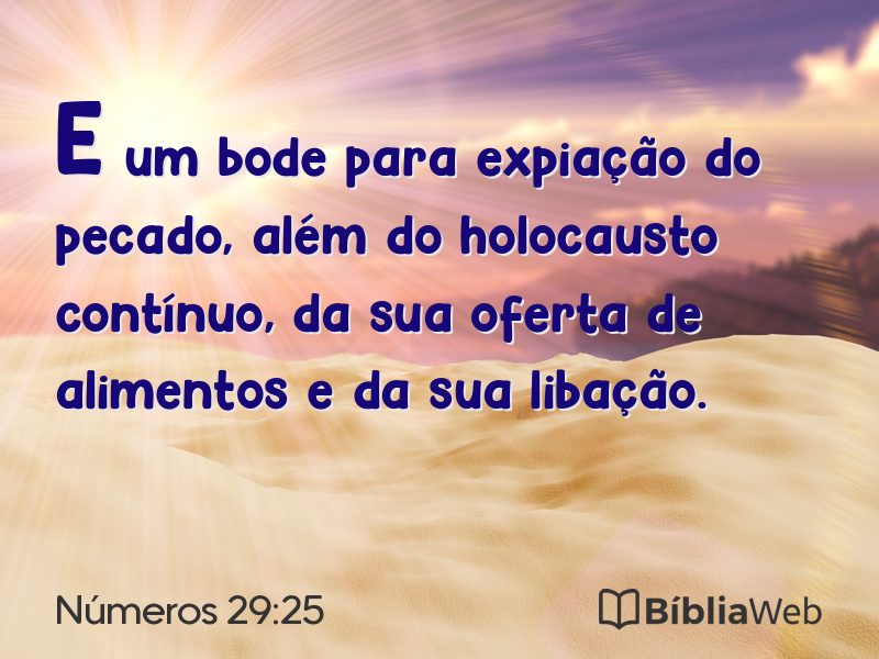 Números 29:25 em imagem para compartilhar