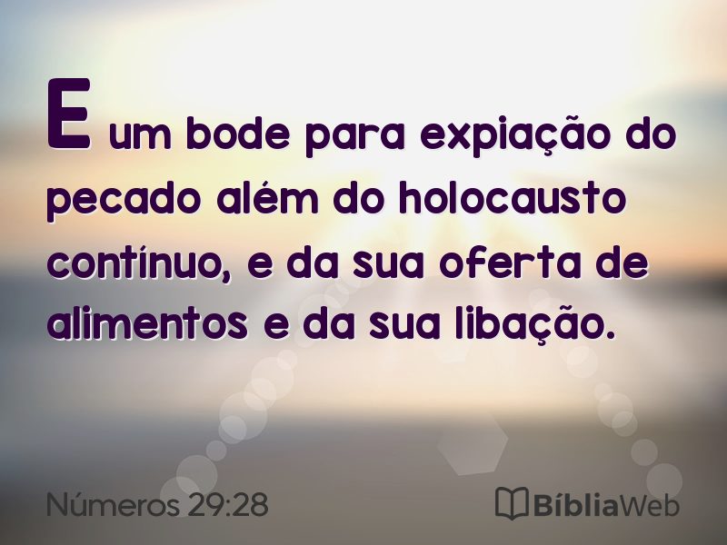 Números 29:28 em imagem para compartilhar
