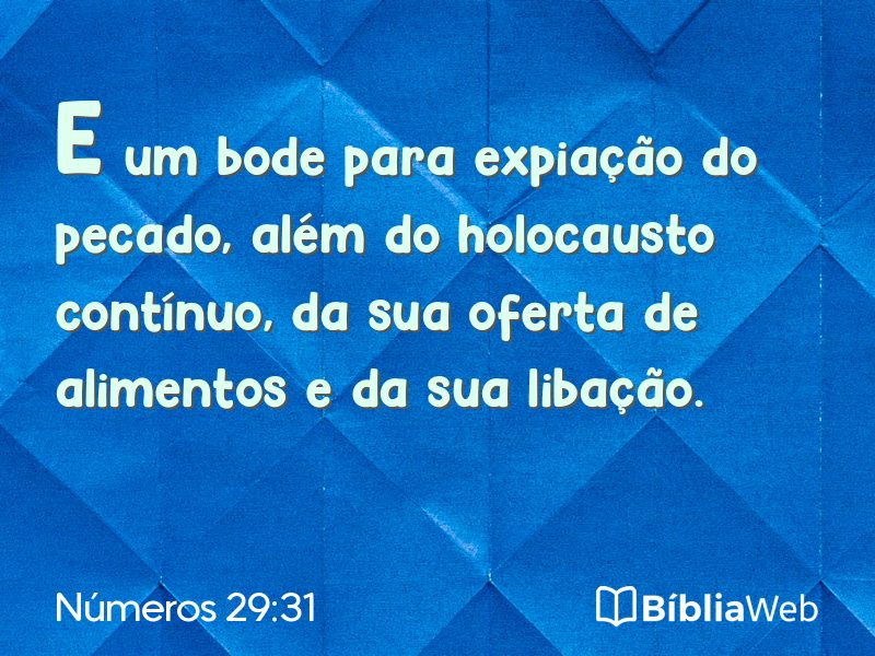 Números 29:31 em imagem para compartilhar