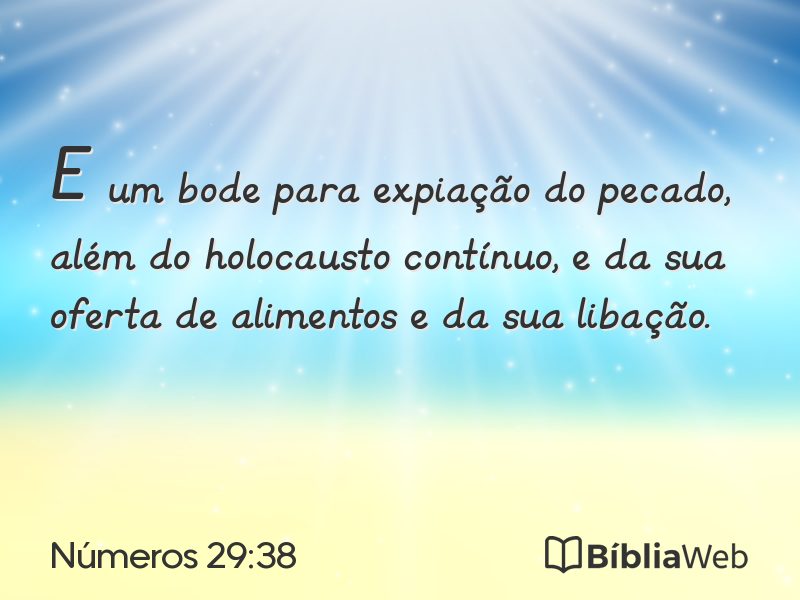 Números 29:38 em imagem para compartilhar