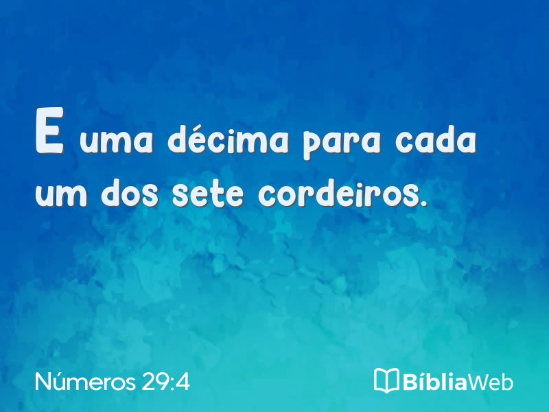 Números 29:4 em imagem para compartilhar