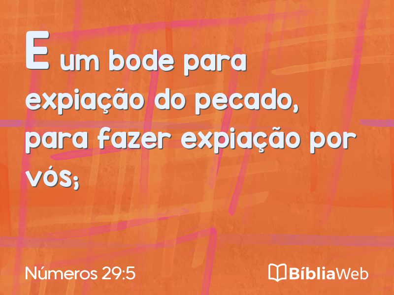 Números 29:5 em imagem para compartilhar