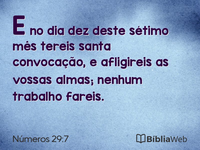 Números 29:7 em imagem para compartilhar