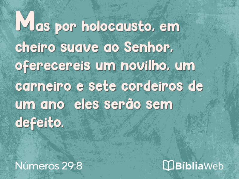 Números 29:8 em imagem para compartilhar