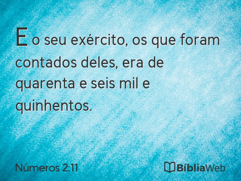 Números 2:11 em imagem para compartilhar