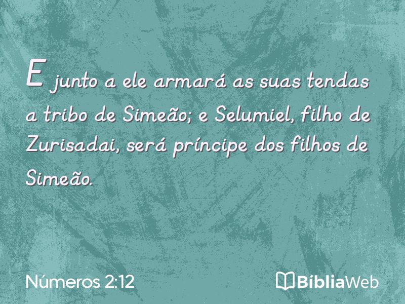Números 2:12 em imagem para compartilhar