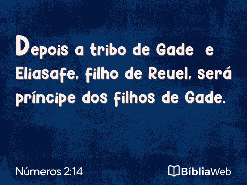 Números 2:14 em imagem para compartilhar
