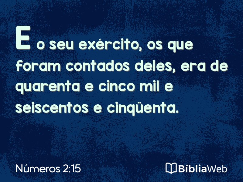 Números 2:15 em imagem para compartilhar