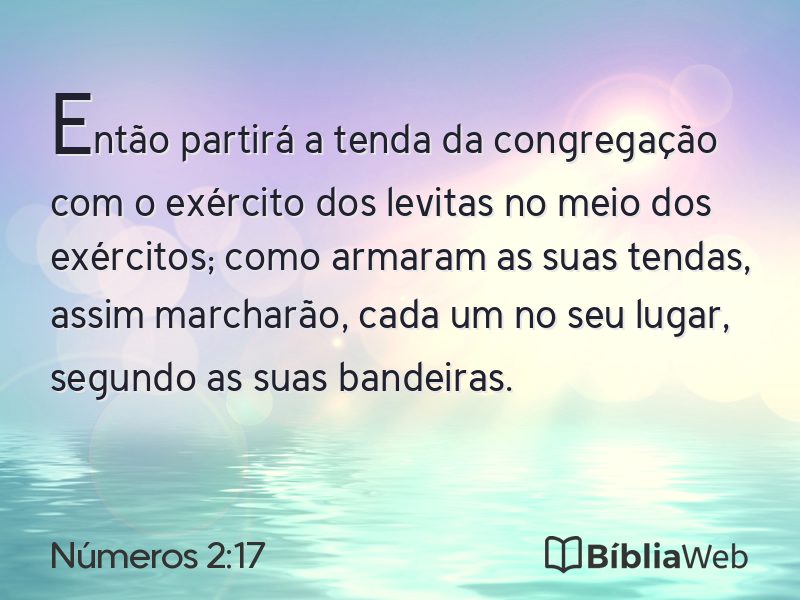 Números 2:17 em imagem para compartilhar