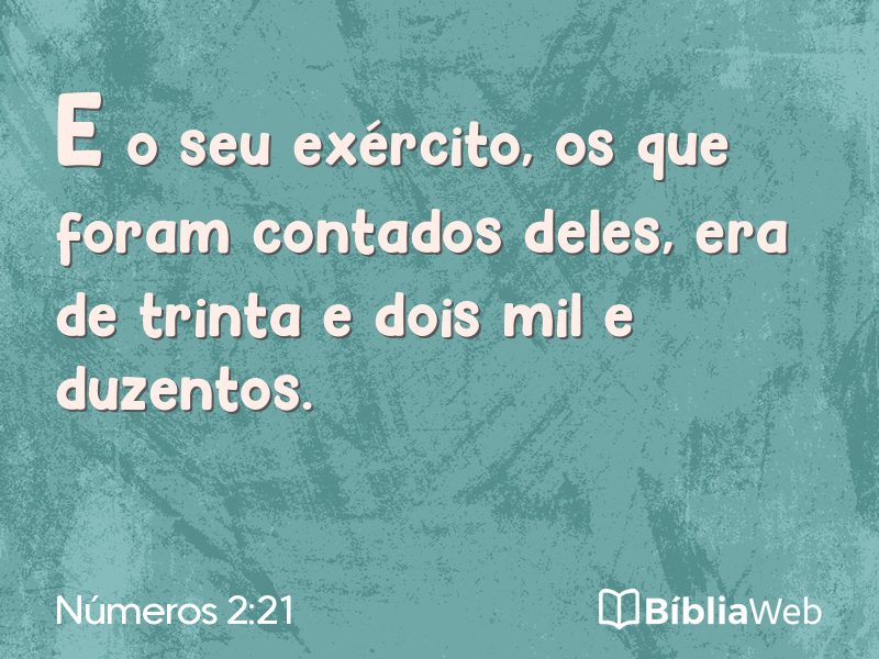 Números 2:21 em imagem para compartilhar