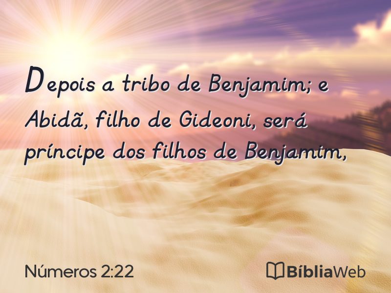 Números 2:22 em imagem para compartilhar
