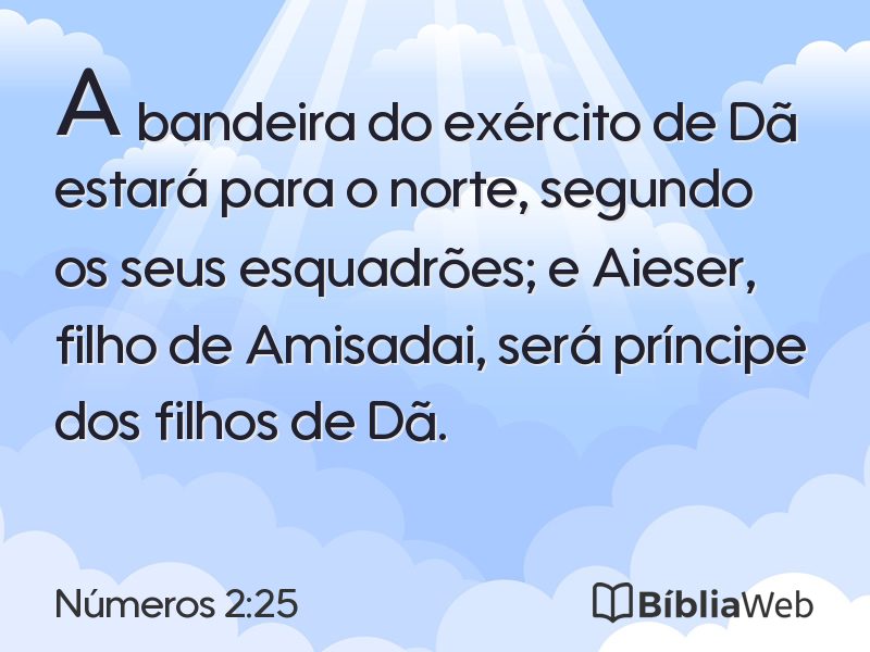 Números 2:25 em imagem para compartilhar