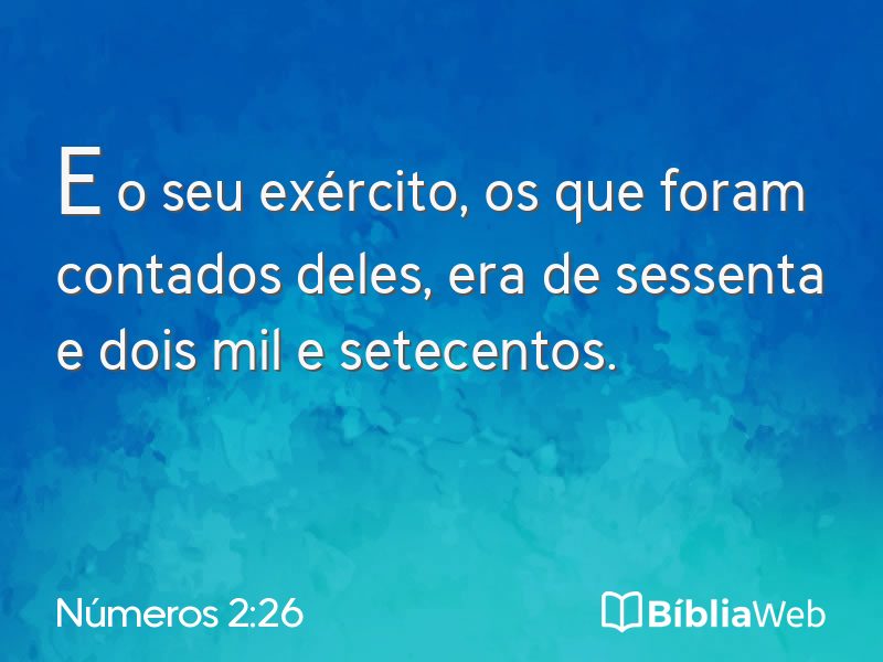 Números 2:26 em imagem para compartilhar