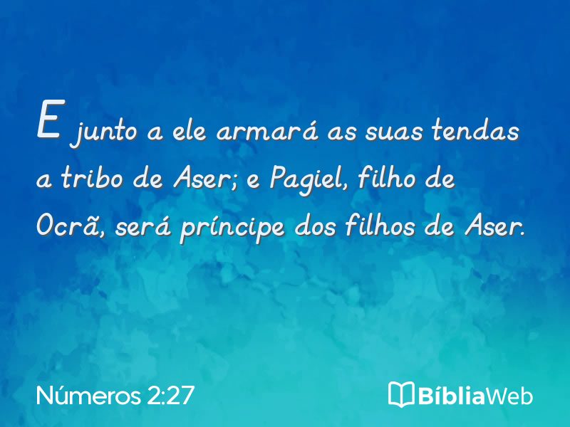 Números 2:27 em imagem para compartilhar