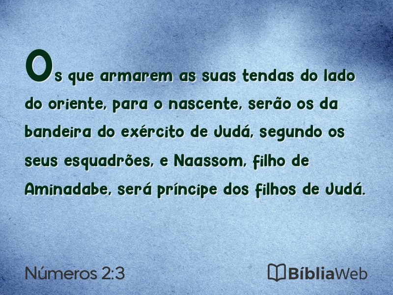 Números 2:3 em imagem para compartilhar