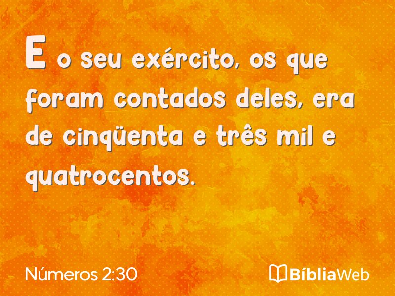 Números 2:30 em imagem para compartilhar