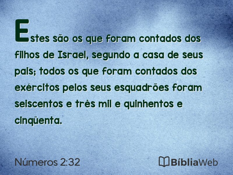 Números 2:32 em imagem para compartilhar