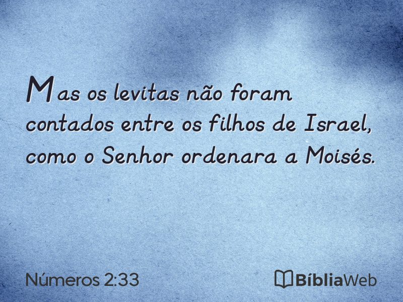 Números 2:33 em imagem para compartilhar