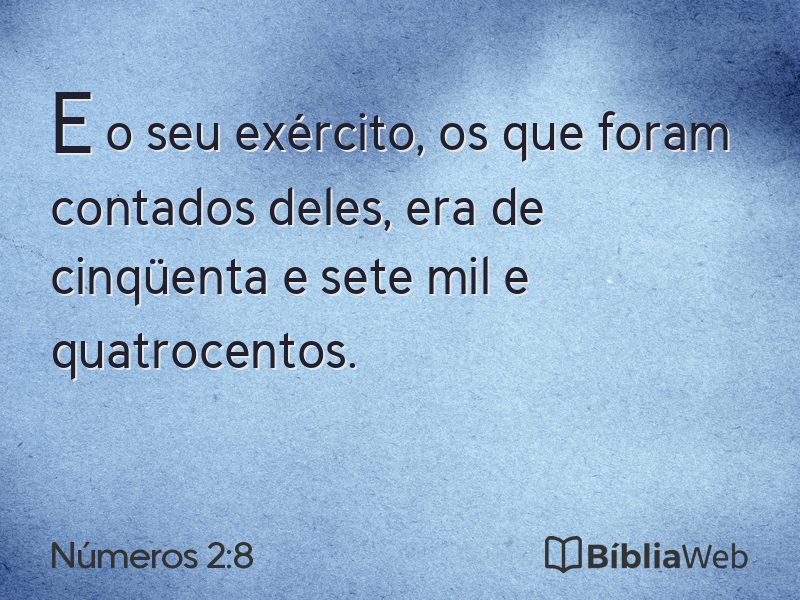 Números 2:8 em imagem para compartilhar