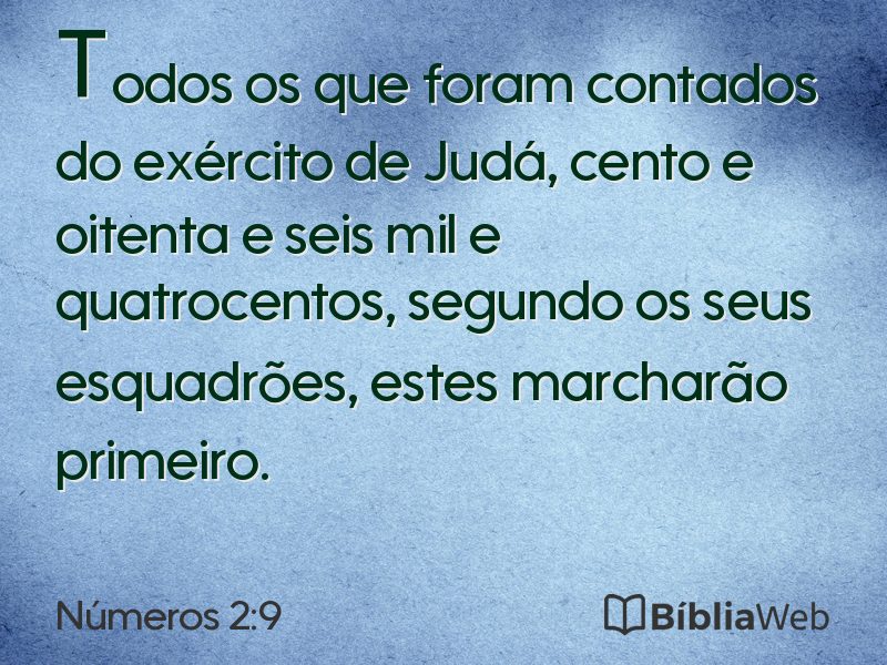 Números 2:9 em imagem para compartilhar