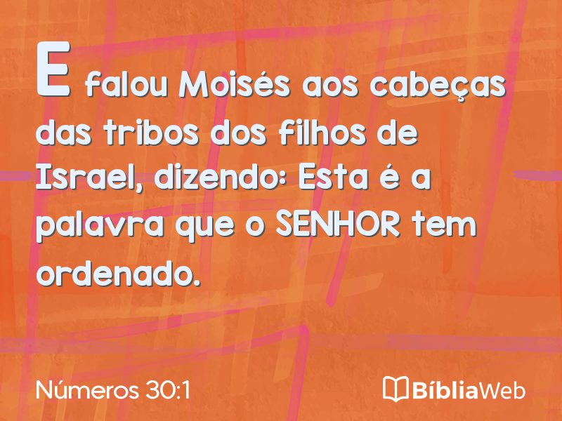 Números 30:1 em imagem para compartilhar