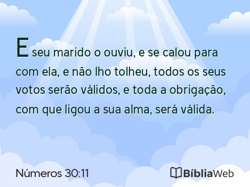 Números 30:11 em imagem para compartilhar