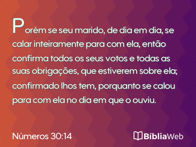 Números 30:14 em imagem para compartilhar