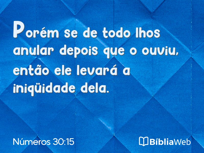 Números 30:15 em imagem para compartilhar