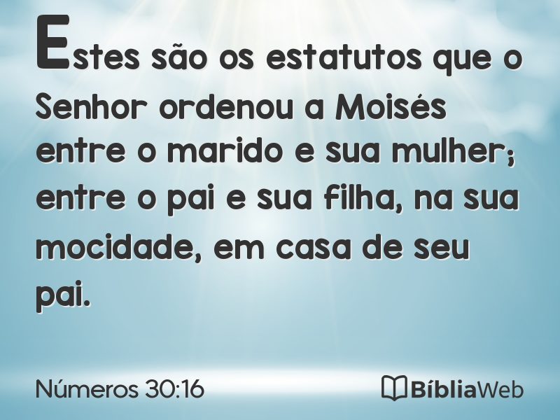 Números 30:16 em imagem para compartilhar