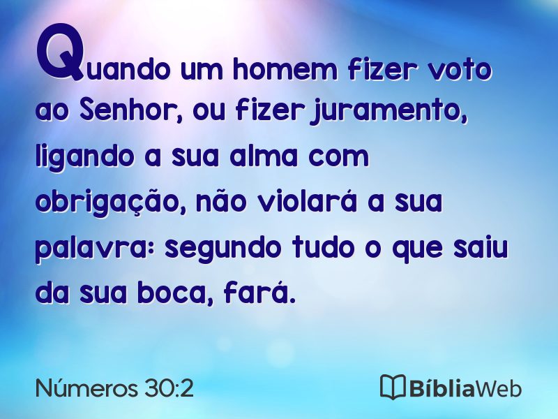Números 30:2 em imagem para compartilhar
