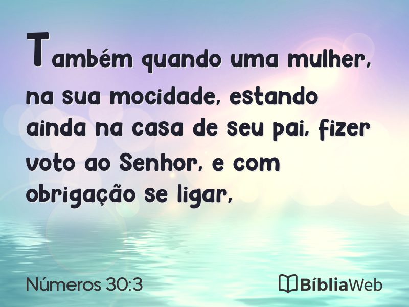 Números 30:3 em imagem para compartilhar