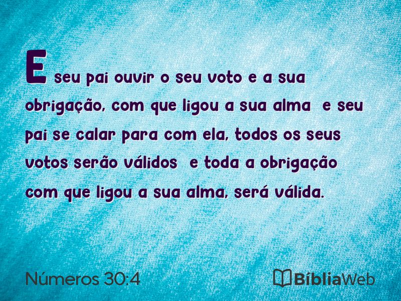 Números 30:4 em imagem para compartilhar