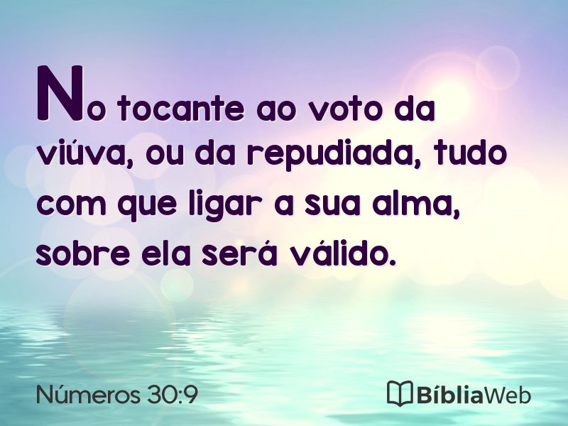 Números 30:9 em imagem para compartilhar