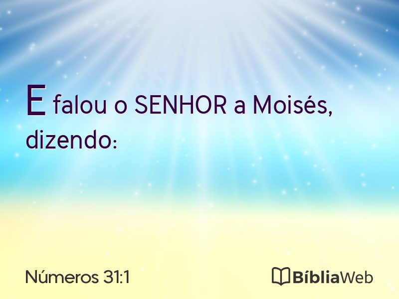 Números 31:1 em imagem para compartilhar