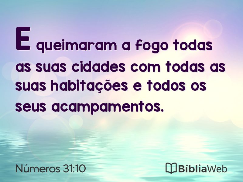 Números 31:10 em imagem para compartilhar