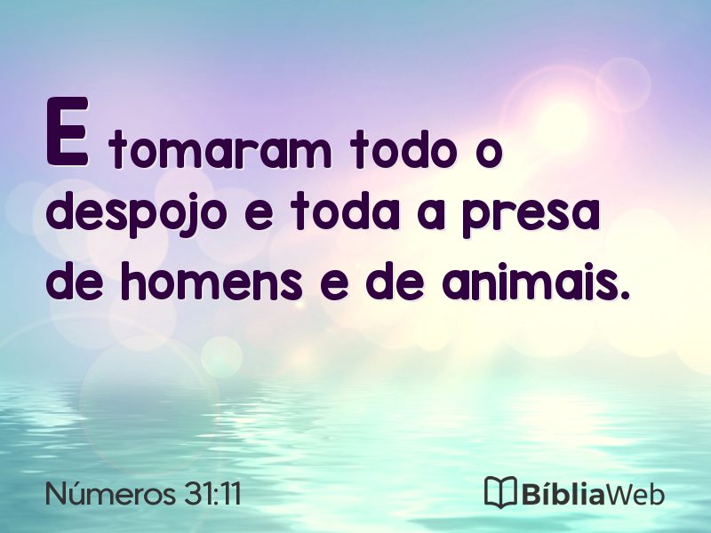 Números 31:11 em imagem para compartilhar
