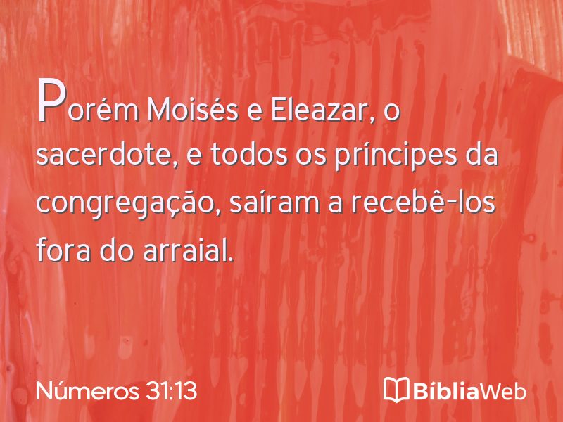 Números 31:13 em imagem para compartilhar