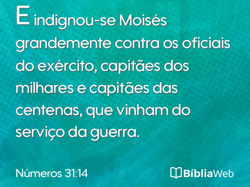 Números 31:14 em imagem para compartilhar
