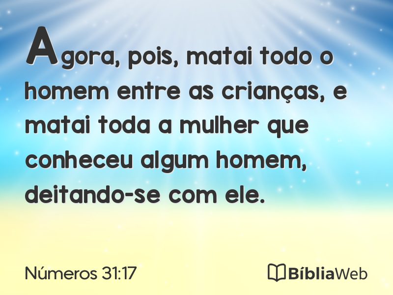 Números 31:17 em imagem para compartilhar