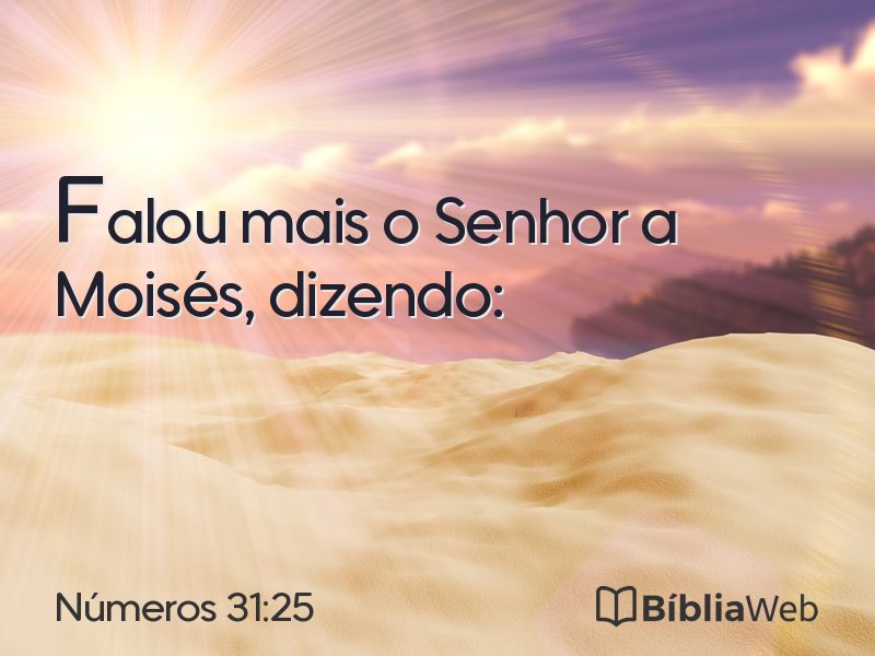 Números 31:25 em imagem para compartilhar
