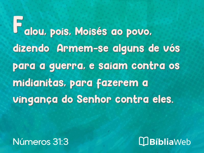 Números 31:3 em imagem para compartilhar